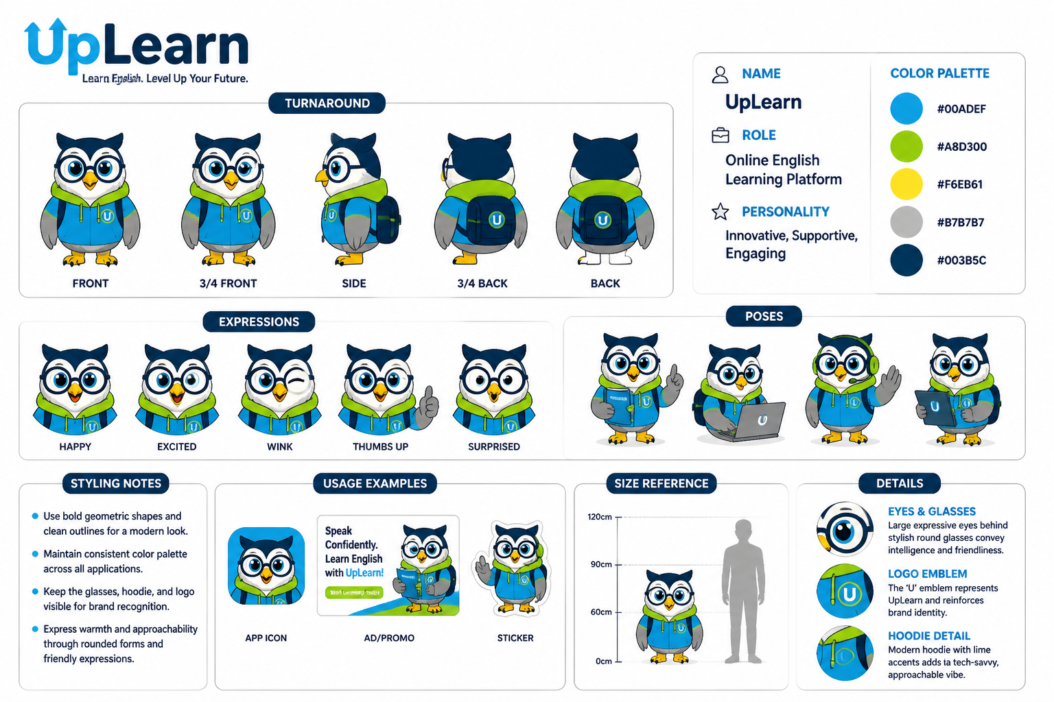 UpLearn character sheet